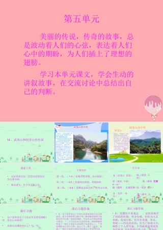 五年级语文上册 第五单元 武夷山和阿里山的传说课件2 鄂教版-鄂教版小学五年级上册语文课件