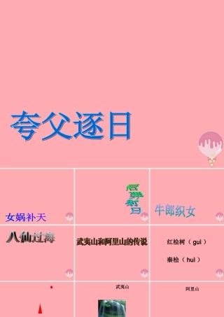 五年级语文上册 第五单元 武夷山和阿里山的传说课件5 鄂教版-鄂教版小学五年级上册语文课件