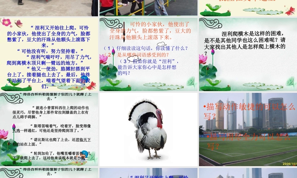 五年级语文下册 第4单元 17《体育课》课件4 语文S版-语文S版小学五年级下册语文课件