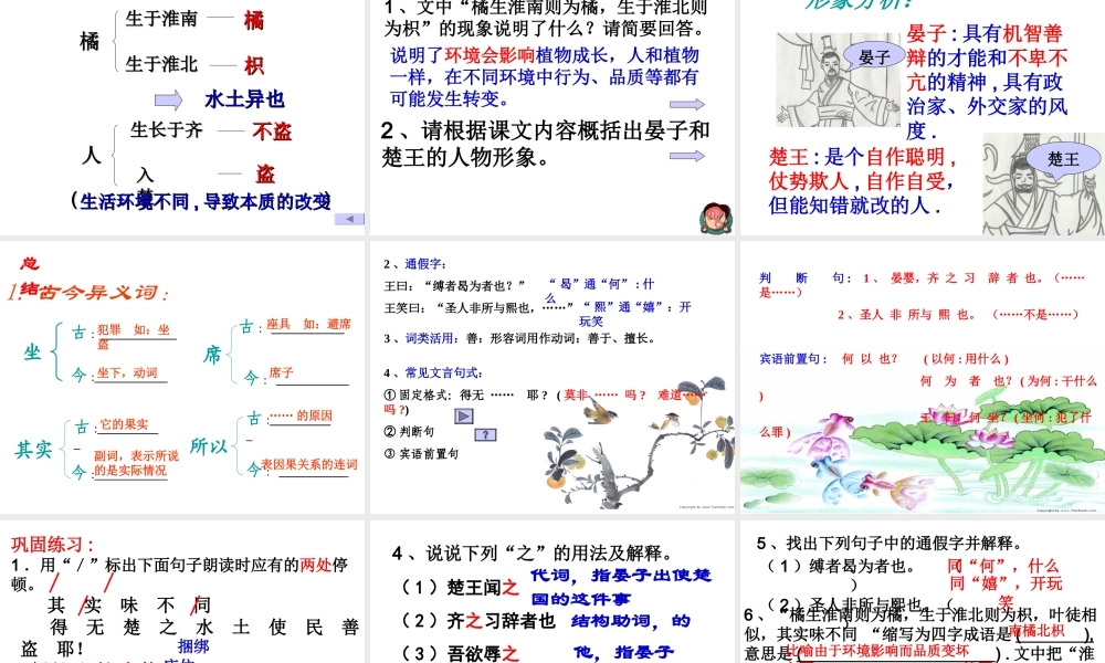 五年级语文下册 7《尊严》晏子使楚课件2 北师大版-北师大版小学五年级下册语文课件