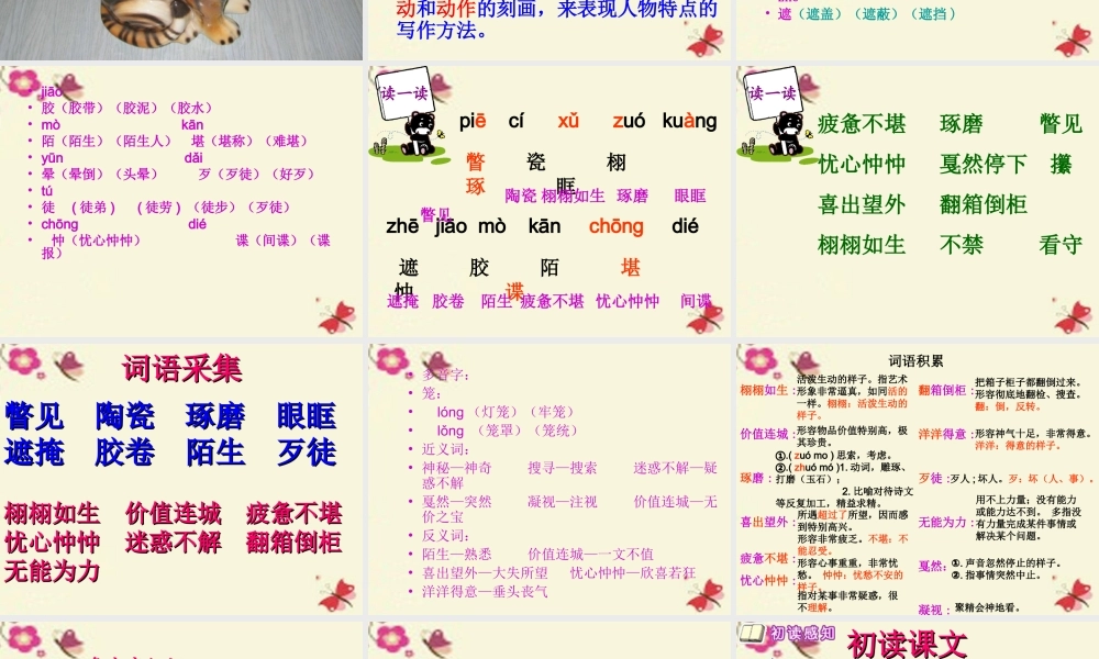 五年级语文下册 第4单元 18《虎口藏宝》课件1 语文S版-语文S版小学五年级下册语文课件