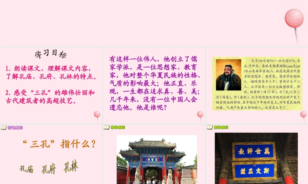 五年级语文下册 第八单元 第32课《闻名中外的三孔》课件 西师大版-西师大版小学五年级下册语文课件