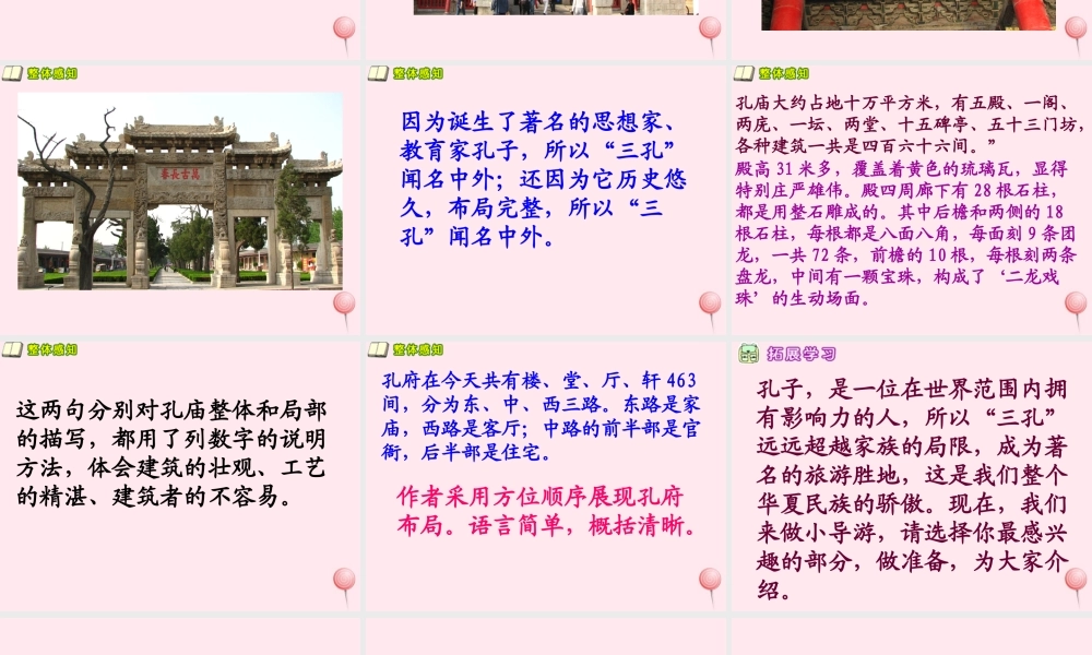 五年级语文下册 第八单元 第32课《闻名中外的三孔》课件 西师大版-西师大版小学五年级下册语文课件