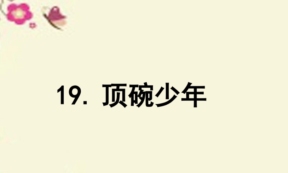五年级语文下册 第4单元 19《顶碗少年》课件3 语文S版-语文S版小学五年级下册语文课件
