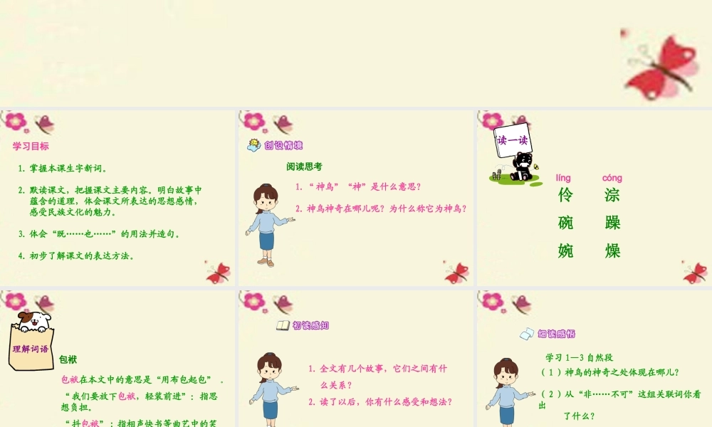 五年级语文下册 第1单元 1《神鸟》课件3 语文S版-语文S版小学五年级下册语文课件