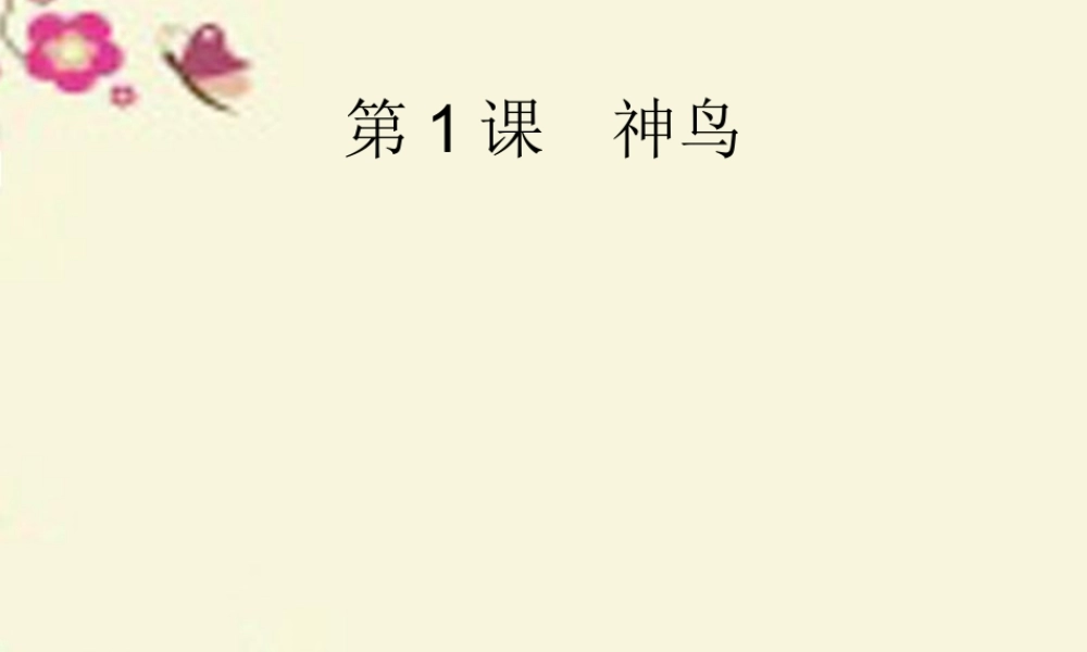 五年级语文下册 第1单元 1《神鸟》课件8 语文S版-语文S版小学五年级下册语文课件