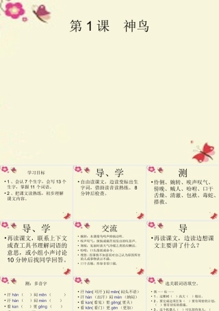 五年级语文下册 第1单元 1《神鸟》课件8 语文S版-语文S版小学五年级下册语文课件