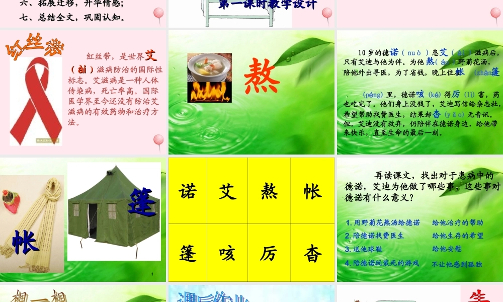 五年级语文下册 第二单元 第5课《生命的药方》课件 西师大版-西师大版小学五年级下册语文课件