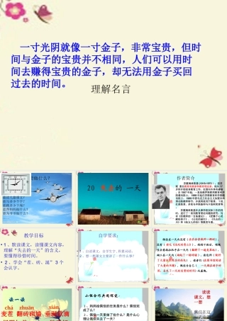 五年级语文下册 第4单元 20《失去的一天》课件4 语文S版-语文S版小学五年级下册语文课件