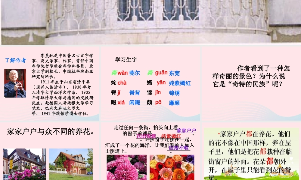 五年级语文下册 第八组 25 自己的花是让别人看的教学课件 新人教版-新人教版小学五年级下册语文课件