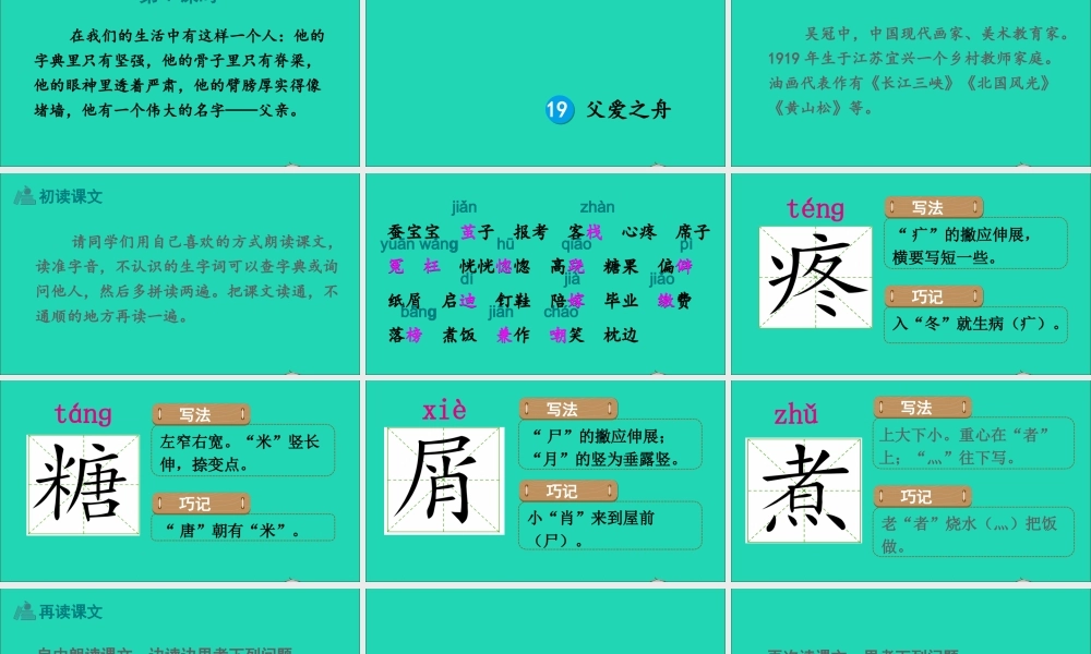 五年级语文上册 第六单元 19《父爱之舟》课件