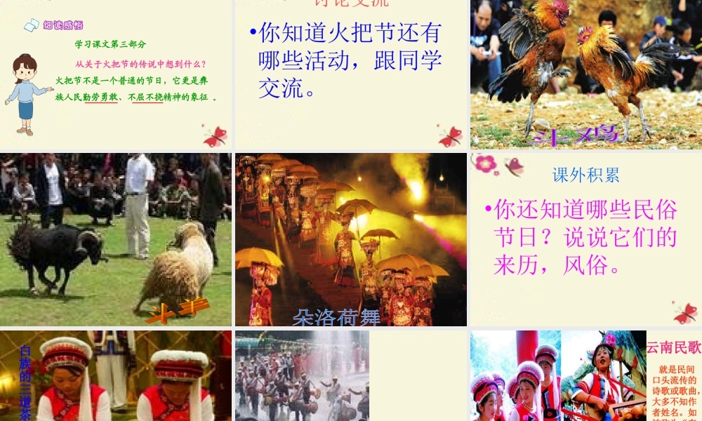 五年级语文下册 第1单元 4《火把节》课件2 语文S版-语文S版小学五年级下册语文课件