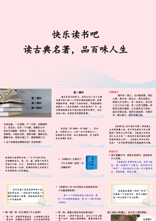 五年级语文下册 第二单元《快乐读书吧：读古典名著，品百味人生》配套课件 新人教版-新人教版小学五年级下册语文课件