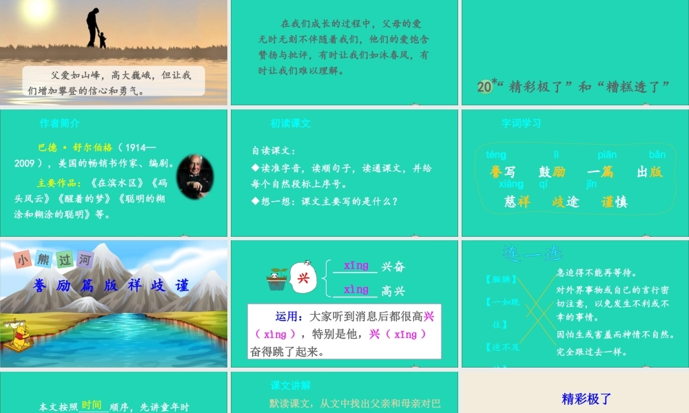 五年级语文上册 第六单元 20 精彩极了和糟糕透了课件1 新人教版-新人教版小学五年级上册语文课件