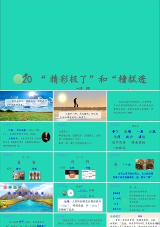 五年级语文上册 第六单元 20 精彩极了和糟糕透了课件2 新人教版-新人教版小学五年级上册语文课件