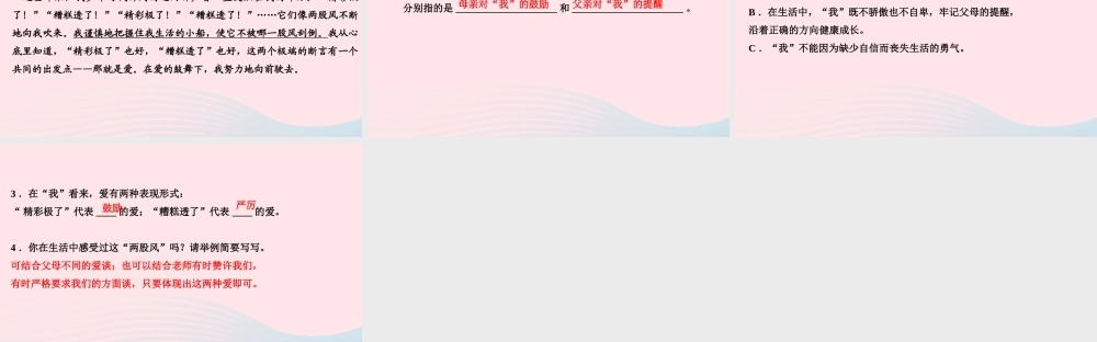 五年级语文上册 第六单元 20精彩极了和糟糕透了作业课件 新人教版-新人教版小学五年级上册语文课件