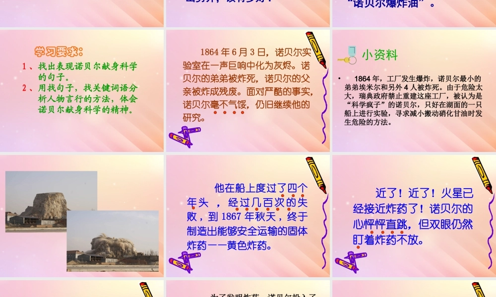 五年级语文上册 第六单元 21 诺贝尔教学课件 苏教版-苏教版小学五年级上册语文课件