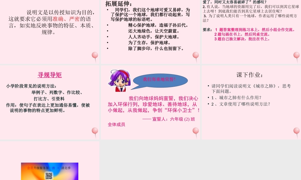 五年级语文上册 第六单元 21《只有一个地球》精品课件 北京版-北京版小学五年级上册语文课件