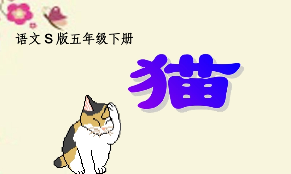 五年级语文下册 第2单元 6《猫》课件5 语文S版-语文S版小学五年级下册语文课件
