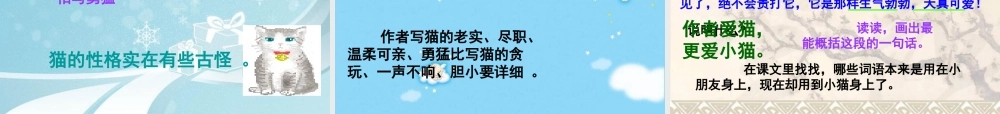五年级语文下册 第2单元 6《猫》课件6 语文S版-语文S版小学五年级下册语文课件