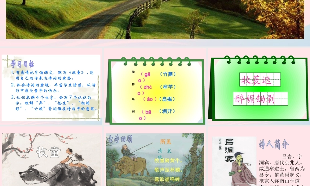 五年级语文下册 第二组 5《古诗词三首》课堂教学课件2 新人教版-新人教版小学五年级下册语文课件