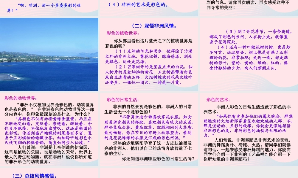 五年级语文下册 第八组 28 彩色的非洲教学课件1 新人教版-新人教版小学五年级下册语文课件