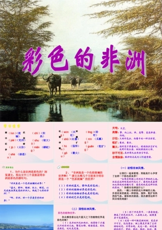 五年级语文下册 第八组 28 彩色的非洲教学课件1 新人教版-新人教版小学五年级下册语文课件