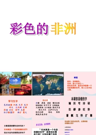 五年级语文下册 第八组 28 彩色的非洲课件 新人教版-新人教版小学五年级下册语文课件