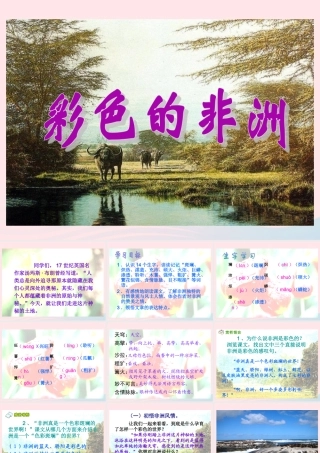 五年级语文下册 第八组 28 彩色的非洲课件1 新人教版-新人教版小学五年级下册语文课件