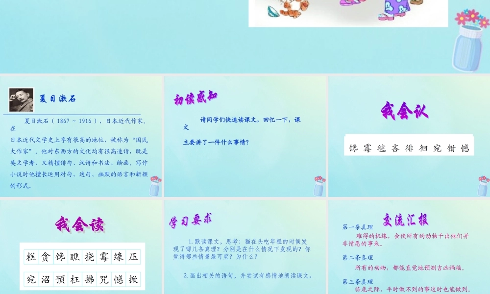 五年级语文上册 第六单元 27 我是猫教学课件 语文S版-语文S版小学五年级上册语文课件