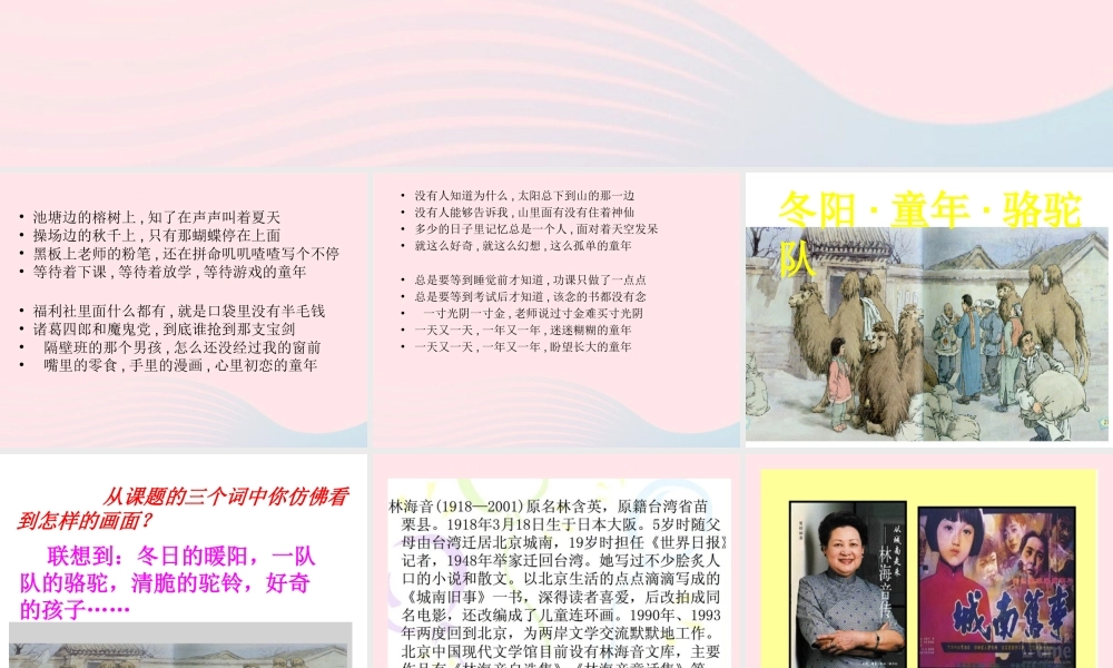 五年级语文下册 第二组 6  骆驼队课件1 新人教版-新人教级下册语文课件