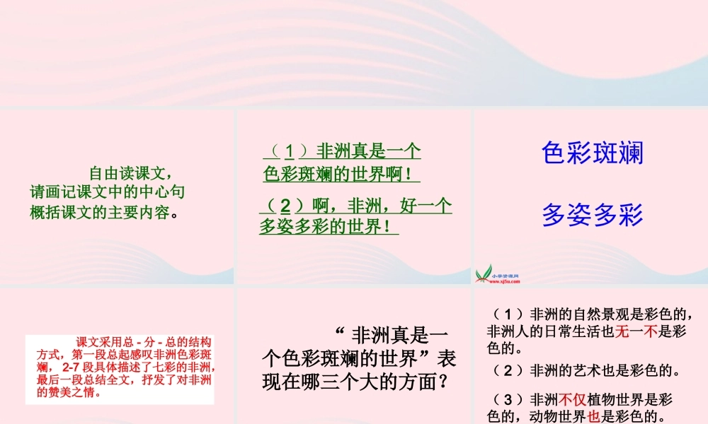 五年级语文下册 第八组 28 彩色的非洲课件3 新人教版-新人教版小学五年级下册语文课件