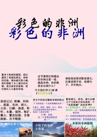 五年级语文下册 第八组 28《彩色的非洲》课件 新人教版-新人教版小学五年级下册语文课件