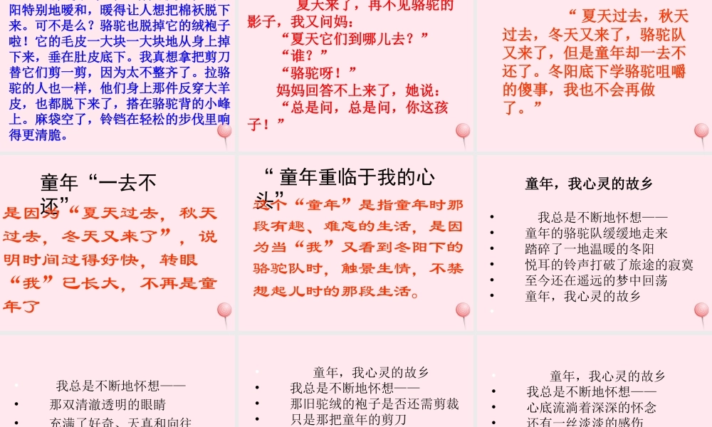 五年级语文下册 第二组 6《 骆驼队》课堂教学课件2 新人教版-新人教级下册语文课件