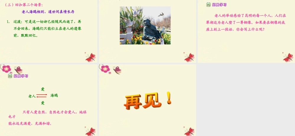 五年级语文下册 第2单元 9《老人与海鸥》课件4 语文S版-语文S版小学五年级下册语文课件