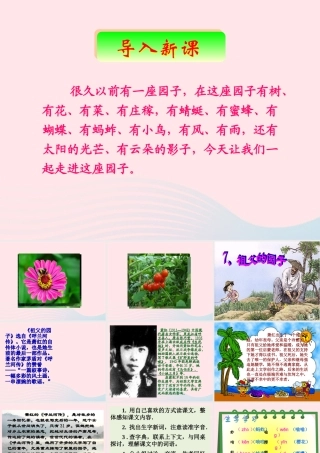 五年级语文下册 第二组 7 祖父的园子课件1 新人教版-新人教版小学五年级下册语文课件