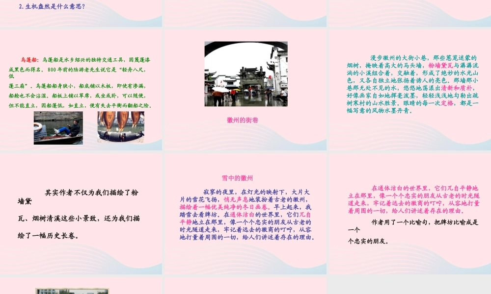 五年级语文上册 第六单元 28《水墨徽州》配套课件 冀教版-冀教版小学五年级上册语文课件