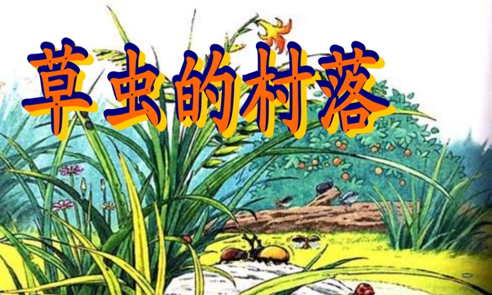 五年级语文下册 第2单元 10《草虫的村落》课件5 语文S版-语文S版小学五年级下册语文课件