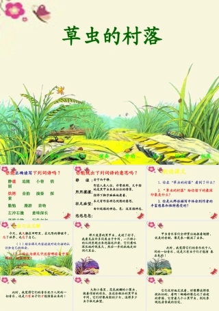 五年级语文下册 第2单元 10《草虫的村落》课件6 语文S版-语文S版小学五年级下册语文课件