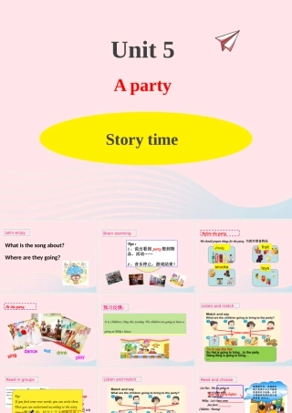 六年级下册英语课件-Unit 5 A party-Story time 课件
