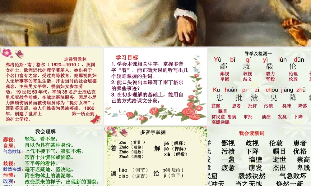 五年级语文下册 第3单元 12《提灯女神》课件3 语文S版-语文S版小学五年级下册语文课件