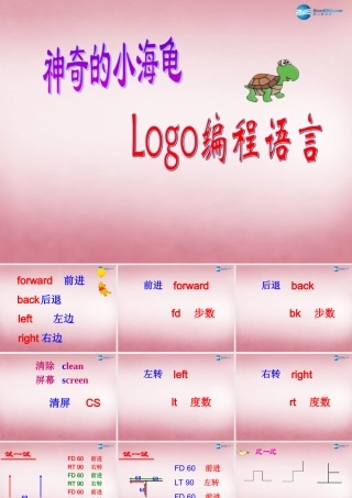 六年级信息技术上册 第4课 小海龟的美术社课件1 辽师大版（三起）