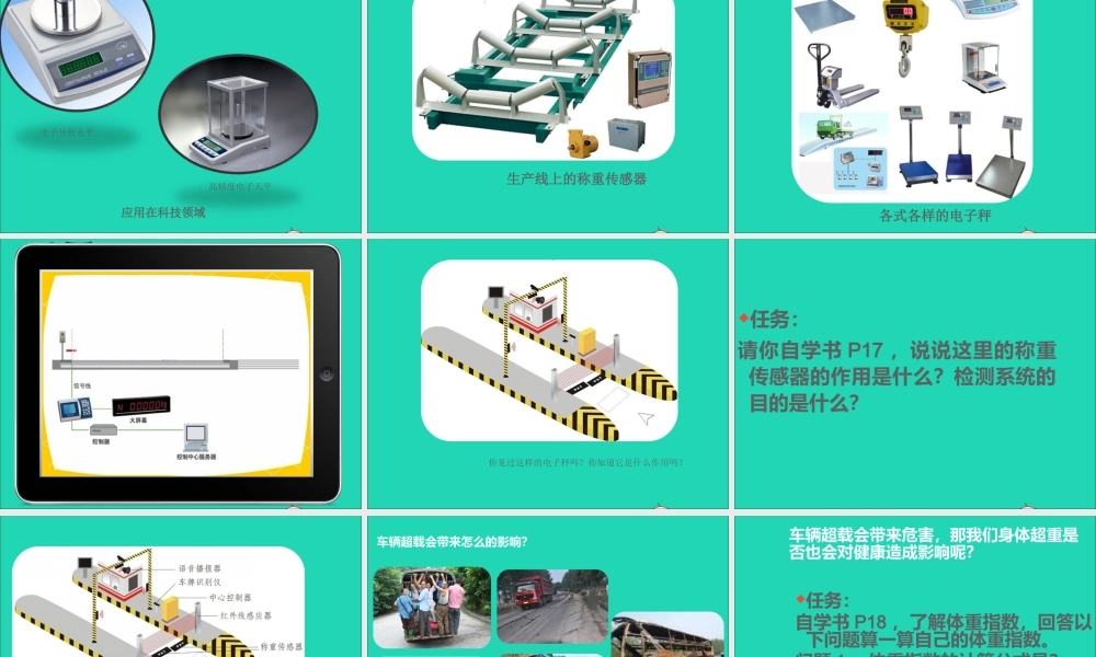 六年级信息技术上册 第5课《智能电子秤——称重传感器》课件1 苏科版-苏科版小学六年级上册信息技术课件