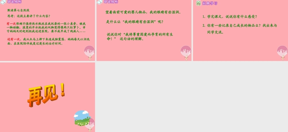 五年级语文上册 第六单元 生命的感动课件2 湘教版-湘教版小学五年级上册语文课件