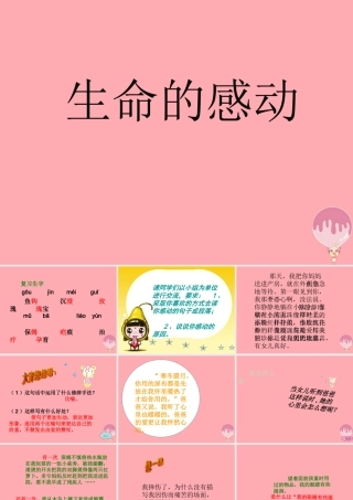 五年级语文上册 第六单元 生命的感动课件4 湘教版-湘教版小学五年级上册语文课件