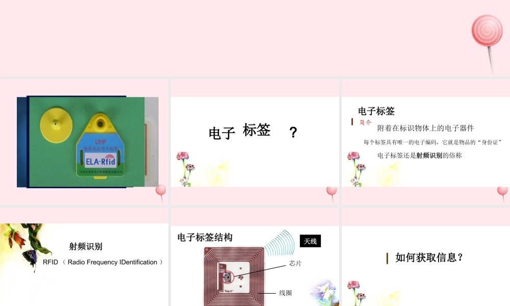 六年级信息技术上册 第6课《物联网中的身份证——电子标签》课件2 苏科版-苏科版小学六年级上册信息技术课件