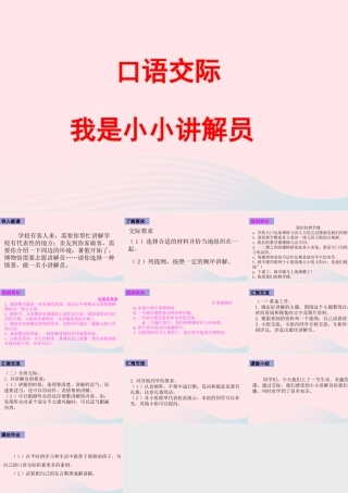 五年级语文下册 第七单元 口语交际：我是小小讲解员配套课件 新人教版-新人教版小学五年级下册语文课件