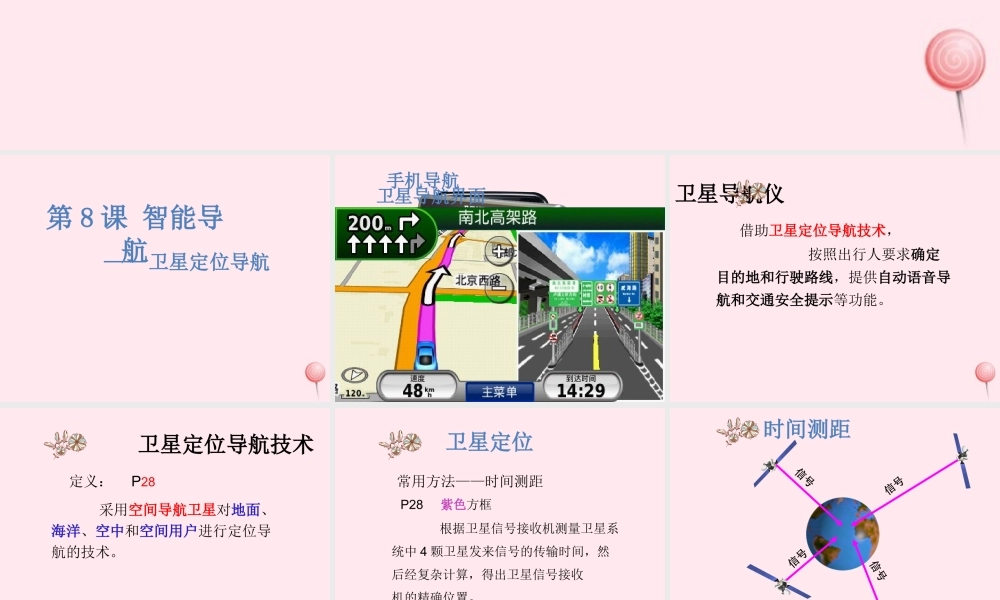 六年级信息技术上册 第9课《智能导航——卫星定位导航》课件1 苏科版-苏科版小学六年级上册信息技术课件