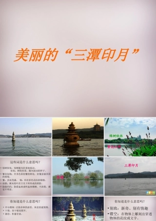 五年级语文上册《美丽的“三潭印月”》课件2 语文A版-语文A版小学五年级上册语文课件