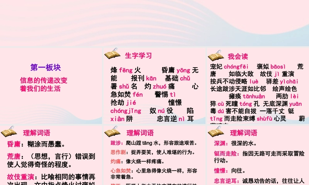 五年级语文下册 第六组《综合性学习：走进信息世界》教学课件1 新人教版-新人教版小学五年级下册语文课件